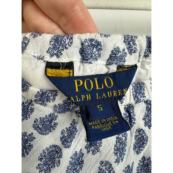 Polo Ralph Lauren Girls Damask Print Dress Old Money Preppy Classic Timeless Sz5 - Picture 3 of 7